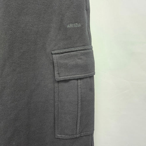 Aritzia Sweatfleece Cozy Fleece Cargo Maxi Skirt Black -  Size S