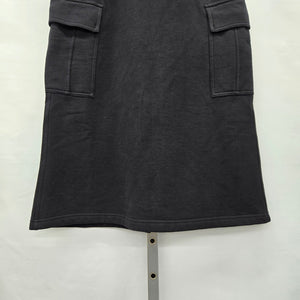 Aritzia Sweatfleece Cozy Fleece Cargo Maxi Skirt Black -  Size S