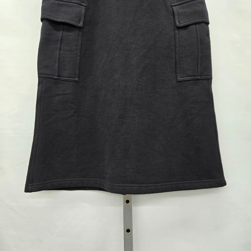 Aritzia Sweatfleece Cozy Fleece Cargo Maxi Skirt Black -  Size S