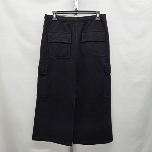 Aritzia Sweatfleece Cozy Fleece Cargo Maxi Skirt Black -  Size S
