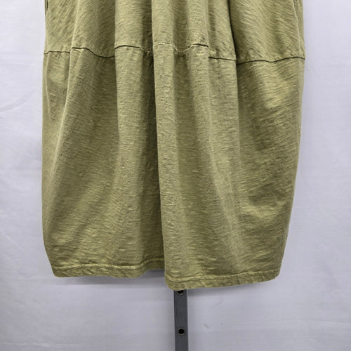 Orientique Naturally Australian Organic Cotton Pocket Midi Dress Olive -  Size S
