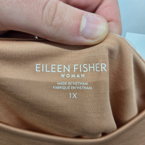 Eileen Fisher Woman Tencel Lyocell Cowl Neck Tank Top Peach -  Size 1X