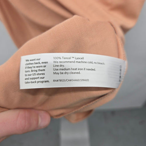 Eileen Fisher Woman Tencel Lyocell Cowl Neck Tank Top Peach -  Size 1X
