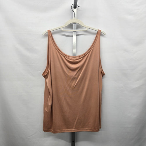 Eileen Fisher Woman Tencel Lyocell Cowl Neck Tank Top Peach -  Size 1X