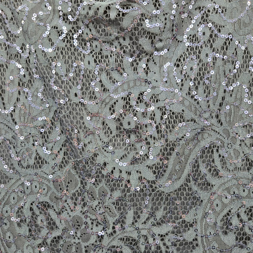Navy Blue Sequin Lace Overlay Cape Dress - Size XL