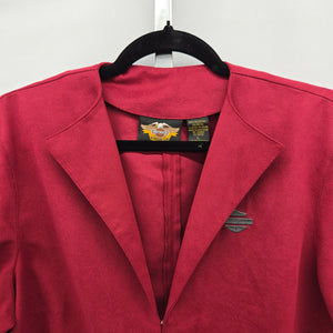 Harley-Davidson Motor Clothes Faux Suede Blazer Jacket Deep Raspberry - Size L