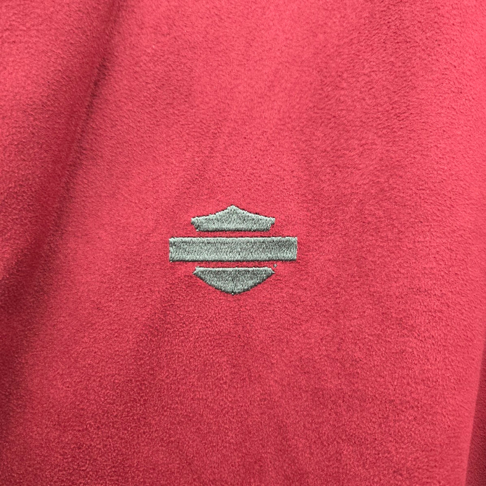 Harley-Davidson Motor Clothes Faux Suede Blazer Jacket Deep Raspberry - Size L