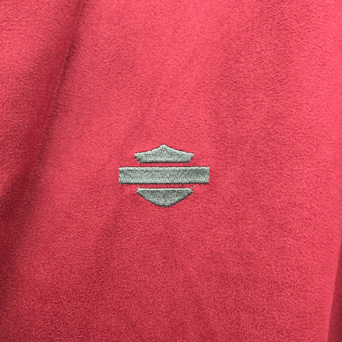 Harley-Davidson Motor Clothes Faux Suede Blazer Jacket Deep Raspberry - Size L