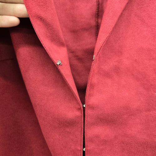 Harley-Davidson Motor Clothes Faux Suede Blazer Jacket Deep Raspberry - Size L
