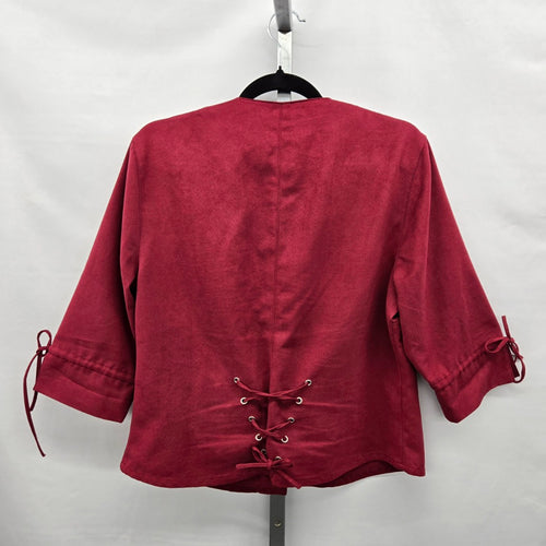 Harley-Davidson Motor Clothes Faux Suede Blazer Jacket Deep Raspberry - Size L
