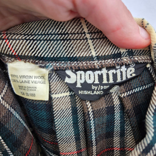 Vintage Sportrite by Sport Highland Virgin Wool Plaid Skirt Tartan -  Size S