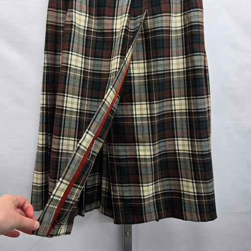 Vintage Sportrite by Sport Highland Virgin Wool Plaid Skirt Tartan -  Size S