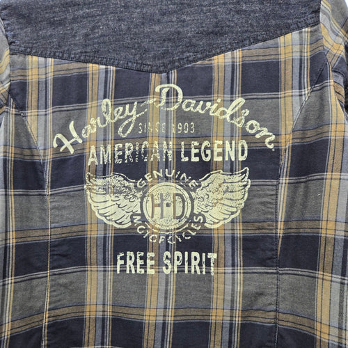 Harley-Davidson Genuine MotorClothes Plaid Button-Up Shirt - Size L
