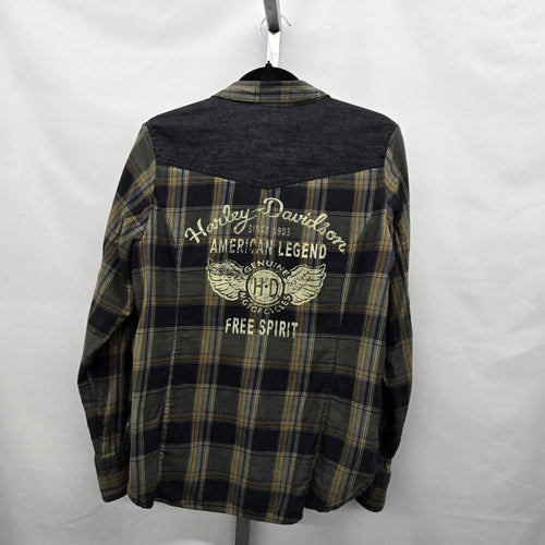 Harley-Davidson Genuine MotorClothes Plaid Button-Up Shirt - Size L