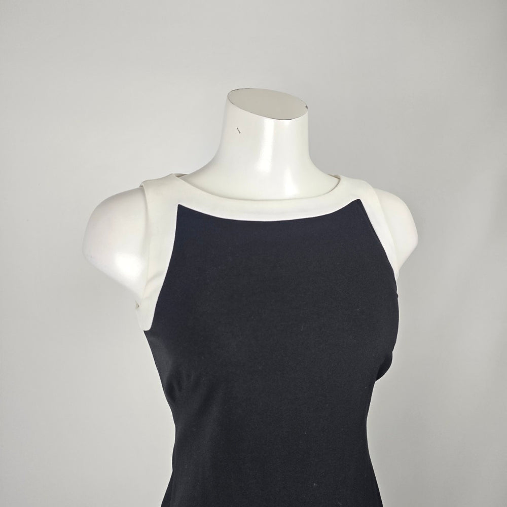 Lauren Ralph Lauren Black & White Colorblock Sleeveless Sheath Dress - Size 0