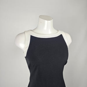 Lauren Ralph Lauren Black & White Colorblock Sleeveless Sheath Dress - Size 0