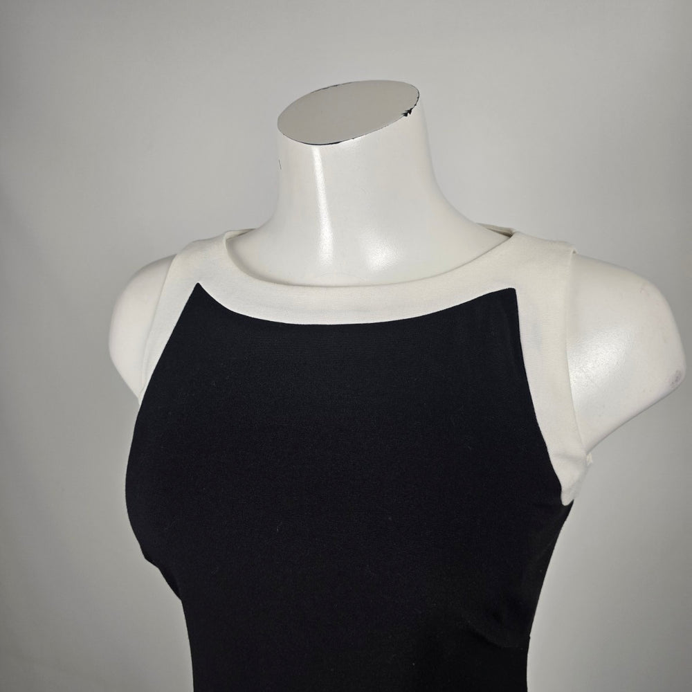 Lauren Ralph Lauren Black & White Colorblock Sleeveless Sheath Dress - Size 0