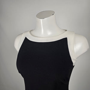 Lauren Ralph Lauren Black & White Colorblock Sleeveless Sheath Dress - Size 0