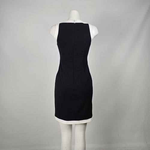 Lauren Ralph Lauren Black & White Colorblock Sleeveless Sheath Dress - Size 0