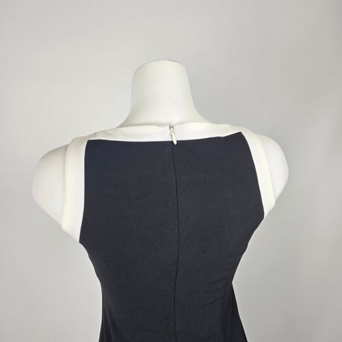 Lauren Ralph Lauren Black & White Colorblock Sleeveless Sheath Dress - Size 0