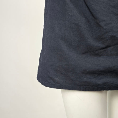 Free People Black Cotton Ruched Front Mini Dress - Size M