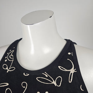 Vintage Joseph Ribkoff Black Slinky Jersey Sleeveless Midi Dress - Size 10