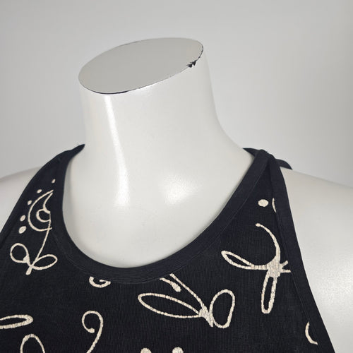 Vintage Joseph Ribkoff Black Slinky Jersey Sleeveless Midi Dress - Size 10