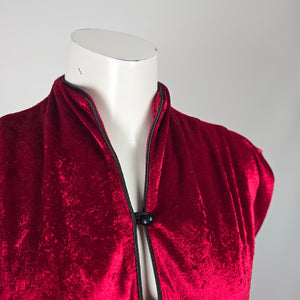 Vintage Cami Originals by Leboff Burgundy Velvet Midi Dress - Size M