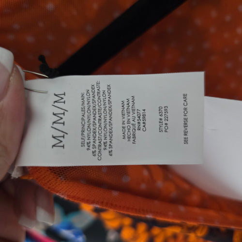 Cabi Reversible Orange Floral Flip Midi Dress - Size M