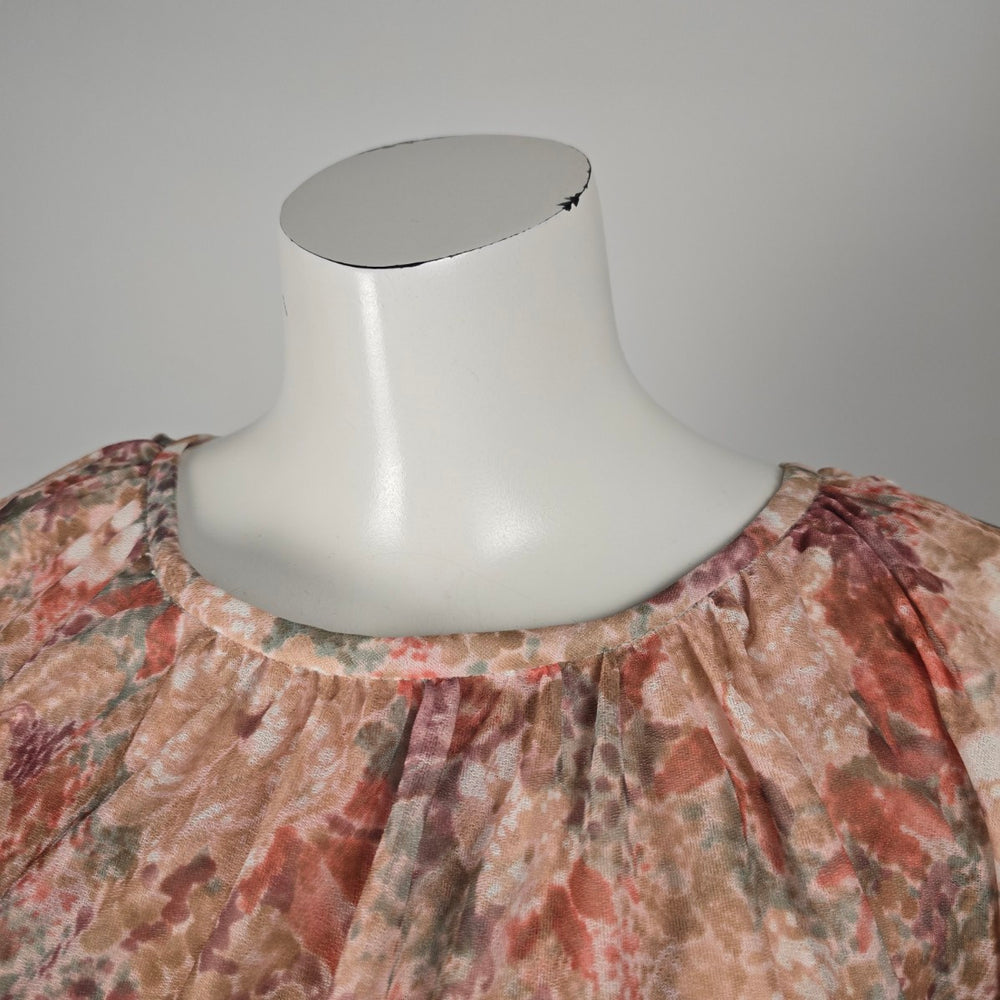 Nancy G Vintage Floral Blouson Maxi Dress - Size M