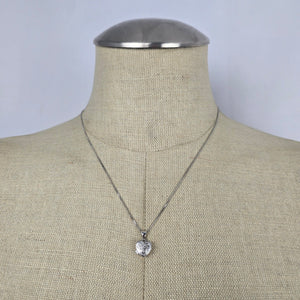 Michael Hill 925 Sterling Silver Floral Heart Locket Necklace