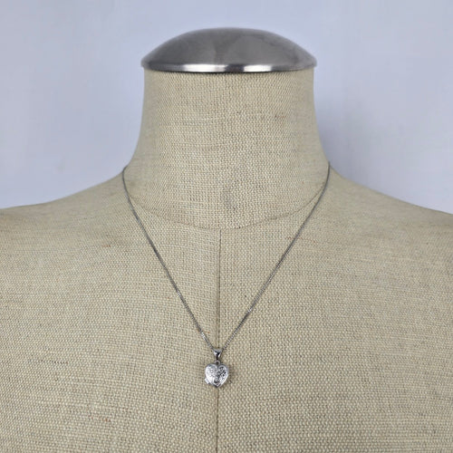 Michael Hill 925 Sterling Silver Floral Heart Locket Necklace