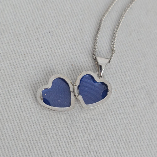 Michael Hill 925 Sterling Silver Floral Heart Locket Necklace