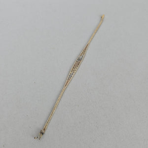 Sterling Silver Woven Herringbone Bangle Bracelet — Italy
