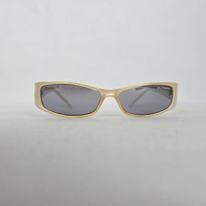 Sundog Romeo 24025 Champagne Gray Rectangular Wraparound Sunglasses
