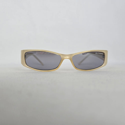 Sundog Romeo 24025 Champagne Gray Rectangular Wraparound Sunglasses