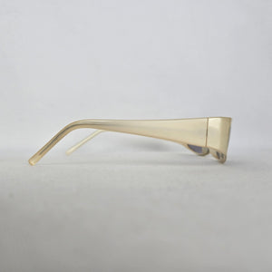 Sundog Romeo 24025 Champagne Gray Rectangular Wraparound Sunglasses