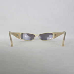 Sundog Romeo 24025 Champagne Gray Rectangular Wraparound Sunglasses
