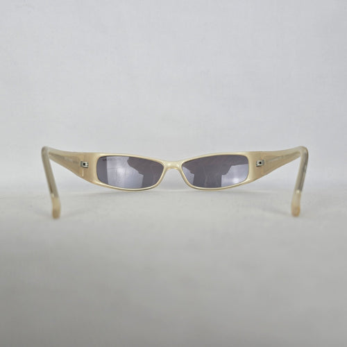 Sundog Romeo 24025 Champagne Gray Rectangular Wraparound Sunglasses