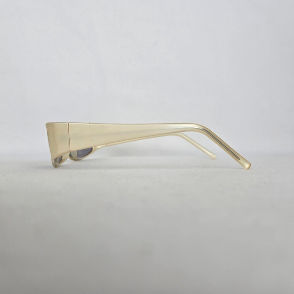 Sundog Romeo 24025 Champagne Gray Rectangular Wraparound Sunglasses