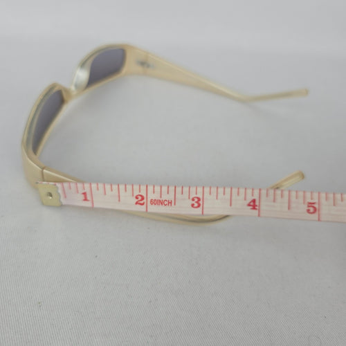Sundog Romeo 24025 Champagne Gray Rectangular Wraparound Sunglasses