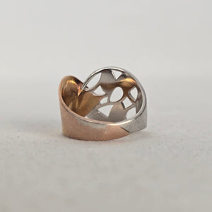 ELLE 925 Sterling Silver Two-Tone Ring Size 9