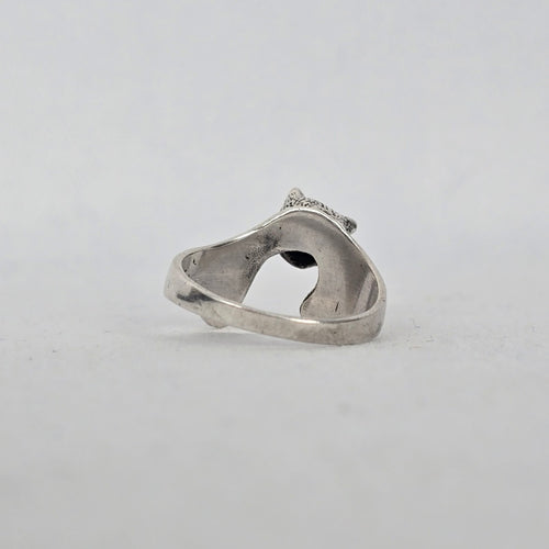 Vintage 925 Sterling Silver Panther Head Ring Size 6