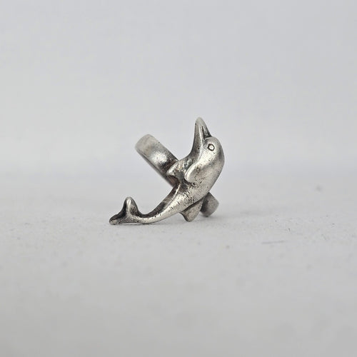 Vintage 925 Sterling Silver Dolphin Ring Size 9