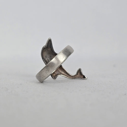 Vintage 925 Sterling Silver Dolphin Ring Size 9