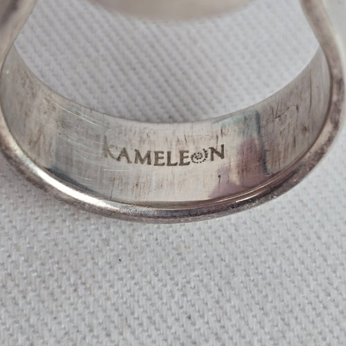 Kameleon 925 Sterling Silver Interchangeable Ring Size 10 with 4 Inserts