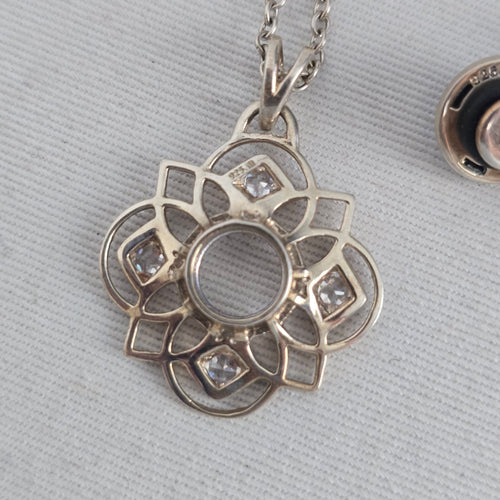 Kameleon Jewelry Sterling Silver Interchangeable Pendant Necklace Set 925 Sterling