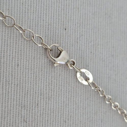 Vintage 925 Sterling Silver Interchangeable Purple Stone Pendant Necklace