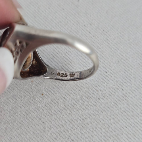 Vintage Kameleon 925 Sterling Silver Purple JewelPop Ring Size 7.5