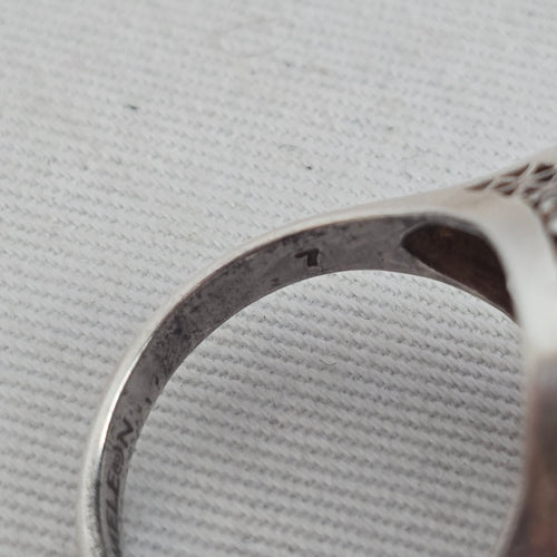 Vintage Kameleon 925 Sterling Silver Purple JewelPop Ring Size 7.5
